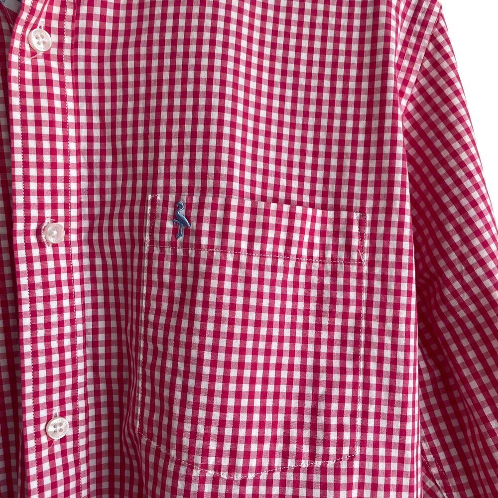 TailorByrd Mens Shirt M Pink Checked Button Up‎ Preppy Contrast Office Travel - Picture 5 of 11